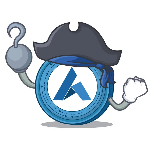 Piraten Inbrunst Münze Charakter Cartoon Vektor Illustration — Stockillustration Piraten glühende Münze Comicfigur — Stockvektor