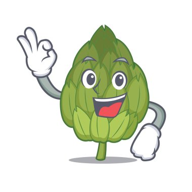 Enginar karakter karikatür tarzı Tamam