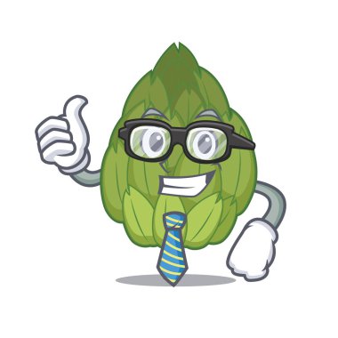 İşadamı enginar karakter karikatür tarzı