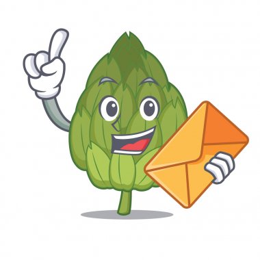 Zarf enginar karakter karikatür tarzı ile