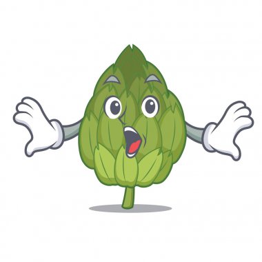 Sürpriz enginar maskot karikatür tarzı