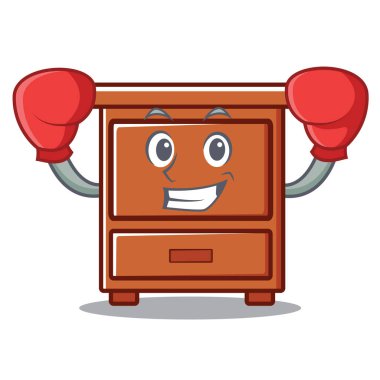 Boks ahşap çekmece karakter karikatür