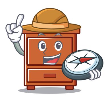 Explorer ahşap çekmece maskot çizgi film