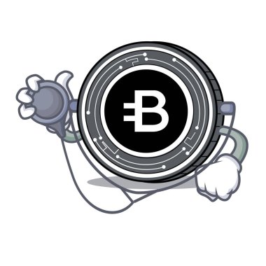 Doktor Bytecoin sikke karakter karikatür