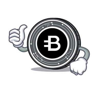 Bytecoin para karakter karikatür Yaşasın