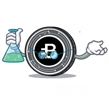 Profesör Bytecoin sikke karakter karikatür