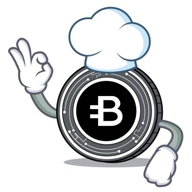 Şef Bytecoin sikke karakter karikatür