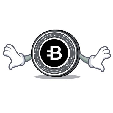 Şok Bytecoin sikke maskot çizgi film