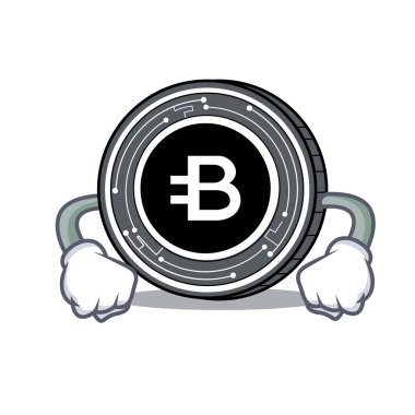 Kızgın Bytecoin sikke maskot çizgi film