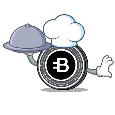 Şef gıda Bytecoin sikke maskot karikatür ile