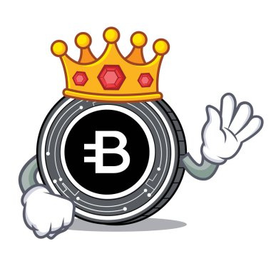 Kral Bytecoin sikke maskot çizgi film