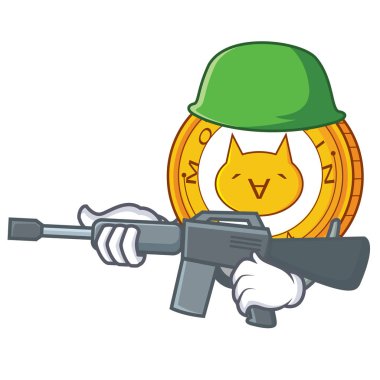 Ordu Monacoin karakter karikatür tarzı