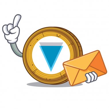 Zarf eşiğinde sikke karakter karikatür ile