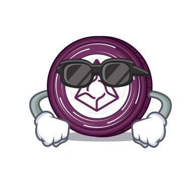 Süper cool Augur sikke karakter karikatür