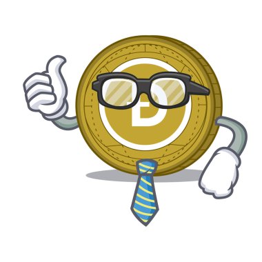 İşadamı Dogecoin karakter karikatür tarzı