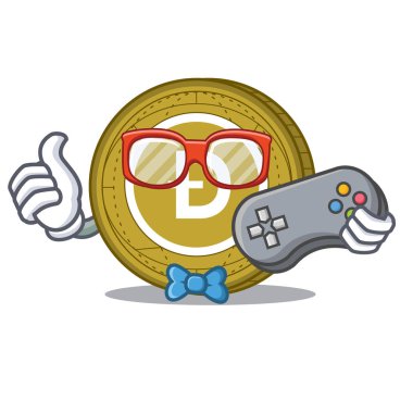 Oyun Dogecoin maskotu karikatür tarzı