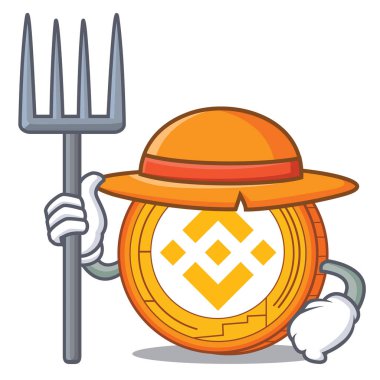 Çiftçi Binance sikke karakter catoon