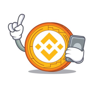 Telefon Binance sikke karakter catoon ile