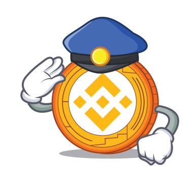 Polis Binance sikke karakter catoon