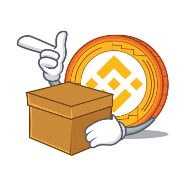 Kutusu Binance sikke karakter catoon ile