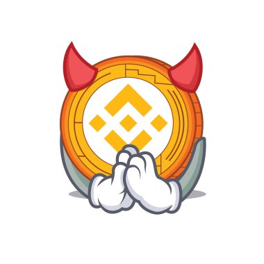Şeytan Binance sikke maskot catoon