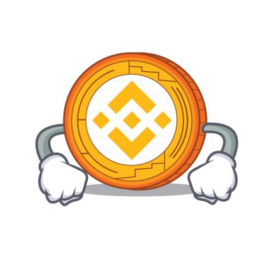 Kızgın Binance sikke maskot catoon