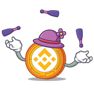 Binance para maskot catoon hokkabazlık
