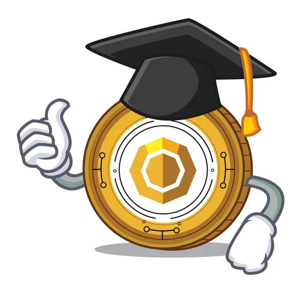 Graduierung Komodo Coin Charakter Cartoon — Stockvektor