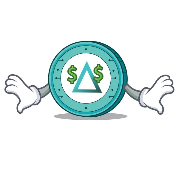 Dinheiro olho Salt moeda mascote desenhos animados — Vetor de Stock
