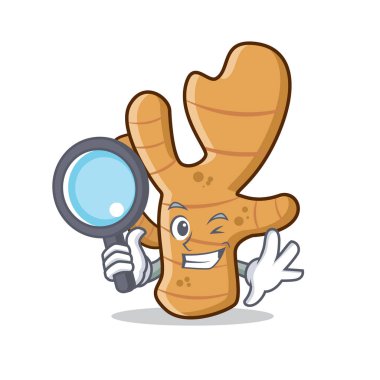 Dedektif zencefil karakter karikatür tarzı