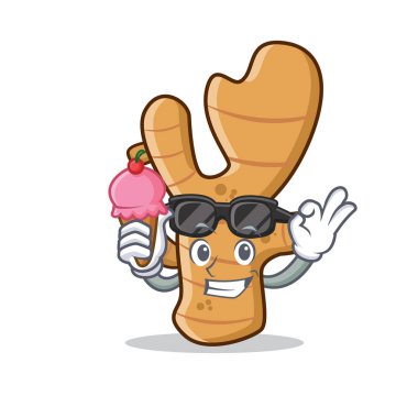 Dondurma zencefil karakter karikatür tarzı ile