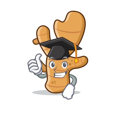 Mezuniyet zencefil karakter karikatür tarzı