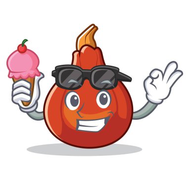 Dondurma kırmızı kuri squash karakter karikatür ile