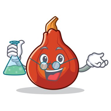 Profesör kırmızı kuri squash karikatür karakter