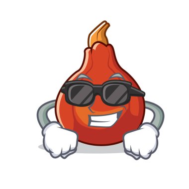 Süper Cool kırmızı kuri squash karakter karikatür