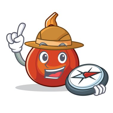 Explorer kırmızı kuri squash maskot çizgi film