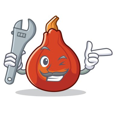 Mekanik kırmızı kuri squash maskot çizgi film