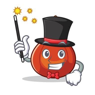 Sihirbaz kırmızı kuri squash maskot çizgi film