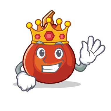 Kral kırmızı kuri squash maskot çizgi film