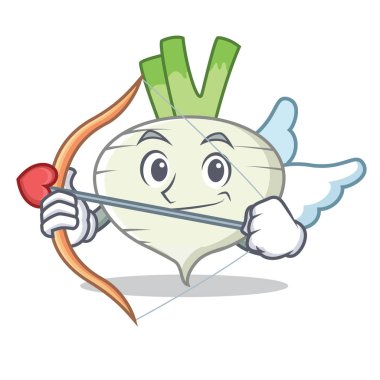 Aşk tanrısı şalgam karakter karikatür tarzı