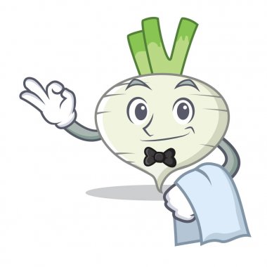 Garson şalgam maskot karikatür tarzı