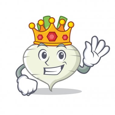 Kral şalgam maskot karikatür tarzı