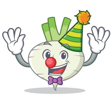 Palyaço şalgam maskot karikatür tarzı