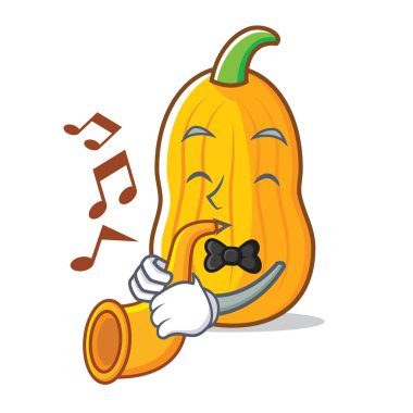 Trompet Balkabagi maskot karikatür ile