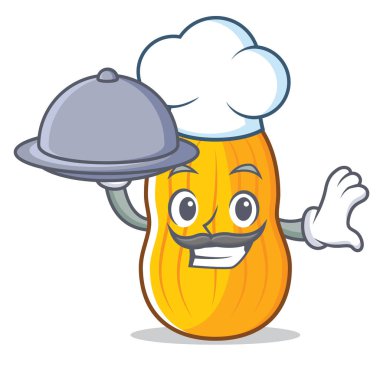 Şef gıda Balkabagi maskot karikatür ile