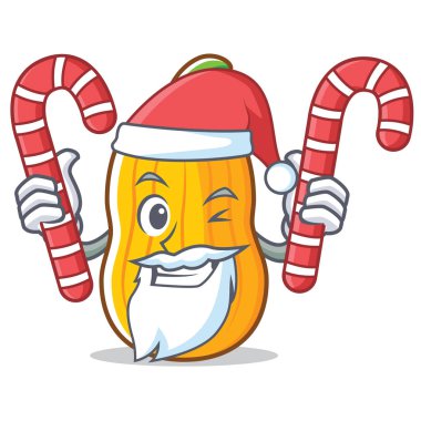 Santa şeker Balkabagi maskot karikatür ile