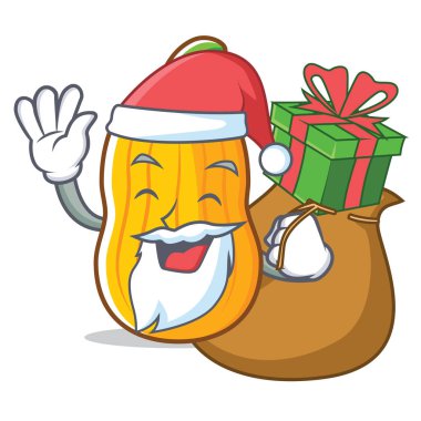 Noel Baba hediye Balkabagi maskot karikatür ile