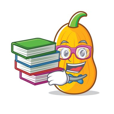 Öğrenci kitap Balkabagi maskot karikatür ile