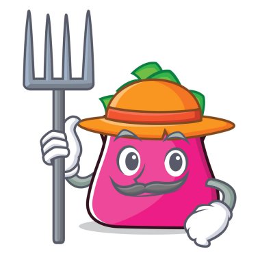 Çiftçi çanta karakter karikatür tarzı