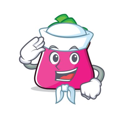 Denizci çanta karakter karikatür tarzı